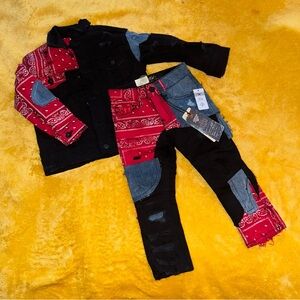 Jordan Craig Kids Matching Set - Black, Red, and Blue